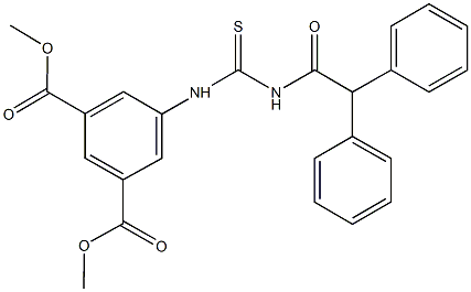 dimethyl 5-({[(diphenylacetyl)amino]carbothioyl}amino)isophthalate 구조식 이미지