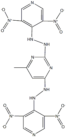2,4-bis(2-{3,5-bisnitro-4-pyridinyl}hydrazino)-6-methylpyrimidine Structure