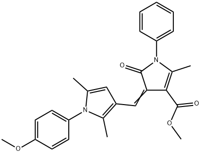 methyl 4-{[1-(4-methoxyphenyl)-2,5-dimethyl-1H-pyrrol-3-yl]methylene}-2-methyl-5-oxo-1-phenyl-4,5-dihydro-1H-pyrrole-3-carboxylate Structure