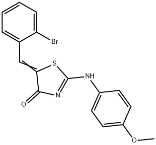 5-(2-bromobenzylidene)-2-[(4-methoxyphenyl)imino]-1,3-thiazolidin-4-one Structure
