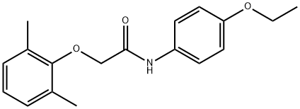 2-(2,6-dimethylphenoxy)-N-(4-ethoxyphenyl)acetamide 구조식 이미지