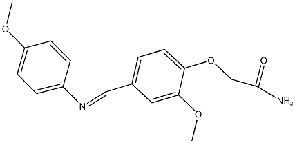 2-(2-methoxy-4-{[(4-methoxyphenyl)imino]methyl}phenoxy)acetamide 구조식 이미지