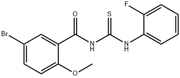 N-(5-bromo-2-methoxybenzoyl)-N'-(2-fluorophenyl)thiourea 구조식 이미지