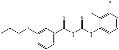 N-(3-chloro-2-methylphenyl)-N'-(3-propoxybenzoyl)thiourea 구조식 이미지