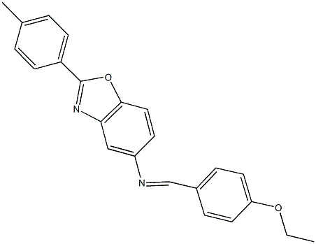 N-(4-ethoxybenzylidene)-N-[2-(4-methylphenyl)-1,3-benzoxazol-5-yl]amine 구조식 이미지