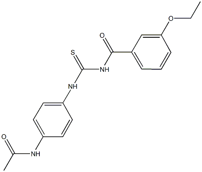 N-[4-({[(3-ethoxybenzoyl)amino]carbothioyl}amino)phenyl]acetamide 구조식 이미지