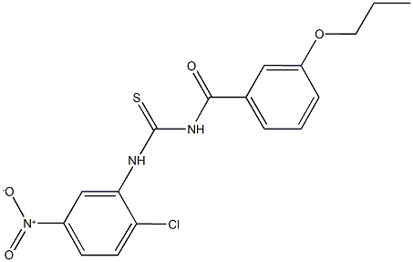N-{2-chloro-5-nitrophenyl}-N'-(3-propoxybenzoyl)thiourea Structure