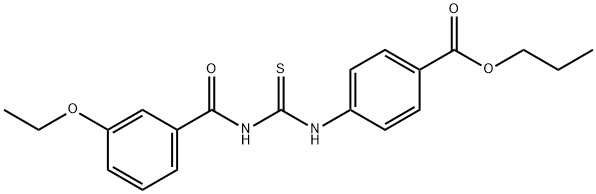 propyl 4-({[(3-ethoxybenzoyl)amino]carbothioyl}amino)benzoate 구조식 이미지