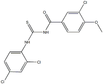 N-(3-chloro-4-methoxybenzoyl)-N'-(2,4-dichlorophenyl)thiourea Structure