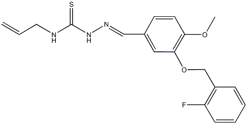 3-[(2-fluorobenzyl)oxy]-4-methoxybenzaldehyde N-allylthiosemicarbazone 구조식 이미지