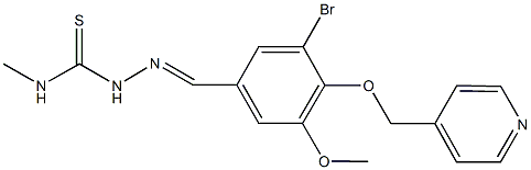 3-bromo-5-methoxy-4-(4-pyridinylmethoxy)benzaldehyde N-methylthiosemicarbazone Structure