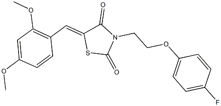 5-(2,4-dimethoxybenzylidene)-3-[2-(4-fluorophenoxy)ethyl]-1,3-thiazolidine-2,4-dione Structure
