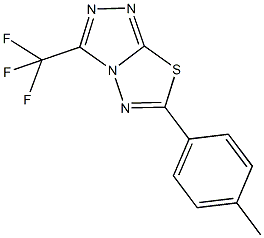 6-(4-methylphenyl)-3-(trifluoromethyl)[1,2,4]triazolo[3,4-b][1,3,4]thiadiazole Structure