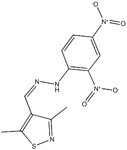 3,5-dimethyl-4-isothiazolecarbaldehyde {2,4-bisnitrophenyl}hydrazone Structure
