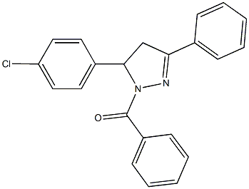 1-benzoyl-5-(4-chlorophenyl)-3-phenyl-4,5-dihydro-1H-pyrazole Structure