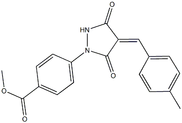 methyl 4-[4-(4-methylbenzylidene)-3,5-dioxo-1-pyrazolidinyl]benzoate 구조식 이미지