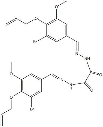 N'~1~,N'~2~-bis[4-(allyloxy)-3-bromo-5-methoxybenzylidene]ethanedihydrazide 구조식 이미지