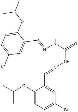 N'',N'''-bis(5-bromo-2-isopropoxybenzylidene)carbonohydrazide 구조식 이미지