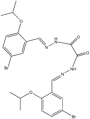 N'~1~,N'~2~-bis(5-bromo-2-isopropoxybenzylidene)ethanedihydrazide 구조식 이미지