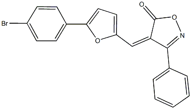 4-{[5-(4-bromophenyl)-2-furyl]methylene}-3-phenyl-5(4H)-isoxazolone 구조식 이미지