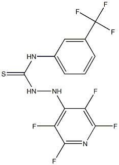 2-(2,3,5,6-tetrafluoro-4-pyridinyl)-N-[3-(trifluoromethyl)phenyl]hydrazinecarbothioamide 구조식 이미지