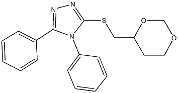 1,3-dioxan-4-ylmethyl 4,5-diphenyl-4H-1,2,4-triazol-3-yl sulfide 구조식 이미지
