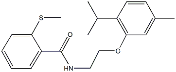 N-[2-(2-isopropyl-5-methylphenoxy)ethyl]-2-(methylsulfanyl)benzamide 구조식 이미지