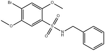 N-benzyl-4-bromo-2,5-dimethoxybenzenesulfonamide 구조식 이미지