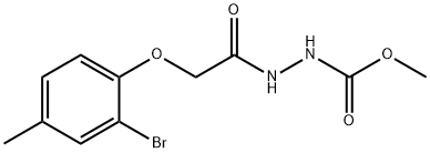 methyl 2-[(2-bromo-4-methylphenoxy)acetyl]hydrazinecarboxylate 구조식 이미지