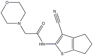 N-(3-cyano-5,6-dihydro-4H-cyclopenta[b]thien-2-yl)-2-(4-morpholinyl)acetamide Structure