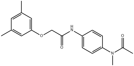N-{4-[acetyl(methyl)amino]phenyl}-2-(3,5-dimethylphenoxy)acetamide 구조식 이미지