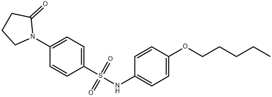 4-(2-oxo-1-pyrrolidinyl)-N-[4-(pentyloxy)phenyl]benzenesulfonamide 구조식 이미지