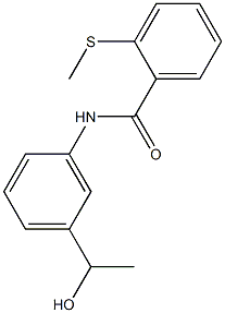 N-[3-(1-hydroxyethyl)phenyl]-2-(methylsulfanyl)benzamide 구조식 이미지