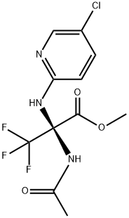 methyl 2-(acetylamino)-2-[(5-chloropyridin-2-yl)amino]-3,3,3-trifluoropropanoate 구조식 이미지