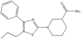 1-(4-phenyl-5-propyl-1,3-thiazol-2-yl)-3-piperidinecarboxamide Structure