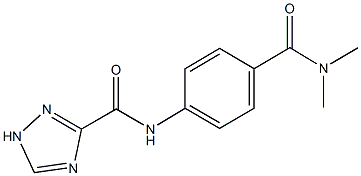 N-{4-[(dimethylamino)carbonyl]phenyl}-1H-1,2,4-triazole-3-carboxamide 구조식 이미지