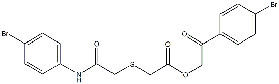 2-(4-bromophenyl)-2-oxoethyl {[2-(4-bromoanilino)-2-oxoethyl]sulfanyl}acetate 구조식 이미지