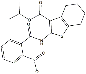 isopropyl 2-({2-nitrobenzoyl}amino)-4,5,6,7-tetrahydro-1-benzothiophene-3-carboxylate Structure