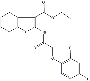 ethyl 2-{[(2,4-difluorophenoxy)acetyl]amino}-4,5,6,7-tetrahydro-1-benzothiophene-3-carboxylate Structure