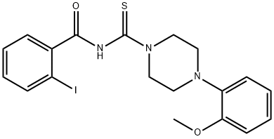 2-iodo-N-{[4-(2-methoxyphenyl)-1-piperazinyl]carbothioyl}benzamide Structure