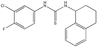 N-(3-chloro-4-fluorophenyl)-N'-(1,2,3,4-tetrahydro-1-naphthalenyl)thiourea Structure