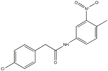2-(4-chlorophenyl)-N-{3-nitro-4-methylphenyl}acetamide Structure