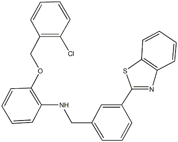 N-[3-(1,3-benzothiazol-2-yl)benzyl]-N-{2-[(2-chlorobenzyl)oxy]phenyl}amine 구조식 이미지