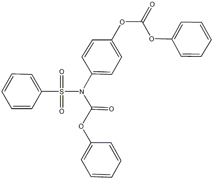 4-[(phenoxycarbonyl)(phenylsulfonyl)amino]phenyl phenyl carbonate Structure