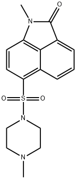 1-methyl-6-[(4-methyl-1-piperazinyl)sulfonyl]benzo[cd]indol-2(1H)-one Structure