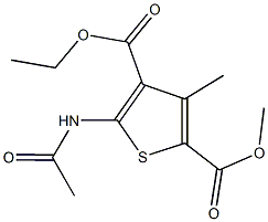 4-ethyl 2-methyl 5-(acetylamino)-3-methyl-2,4-thiophenedicarboxylate 구조식 이미지