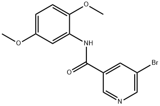 5-bromo-N-(2,5-dimethoxyphenyl)nicotinamide 구조식 이미지