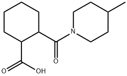 2-[(4-methyl-1-piperidinyl)carbonyl]cyclohexanecarboxylic acid 구조식 이미지