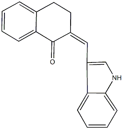 2-(1H-indol-3-ylmethylene)-3,4-dihydro-1(2H)-naphthalenone 구조식 이미지