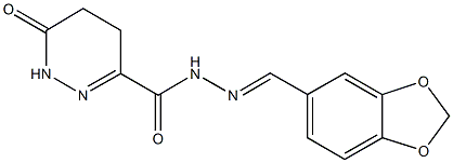 N'-(1,3-benzodioxol-5-ylmethylene)-6-oxo-1,4,5,6-tetrahydro-3-pyridazinecarbohydrazide 구조식 이미지